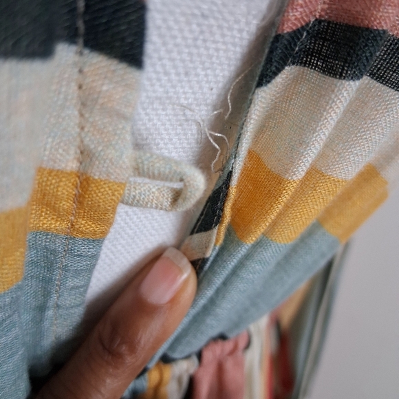 Zimmerman Cassia Draw Stripe Mini Linen Dress Size 2 - Picture 9 of 15